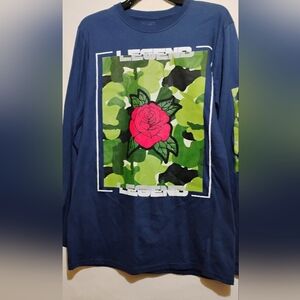 Return To Sender Long Sleeve T Shirt Size Medium Rose Graphic Left Arm Graphic